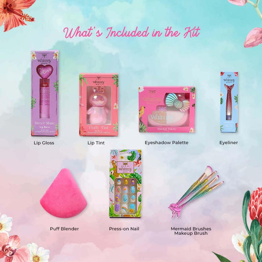 Whimsy Beauty Girls’ Beauty & Makeup Gift Set with Carry Bag