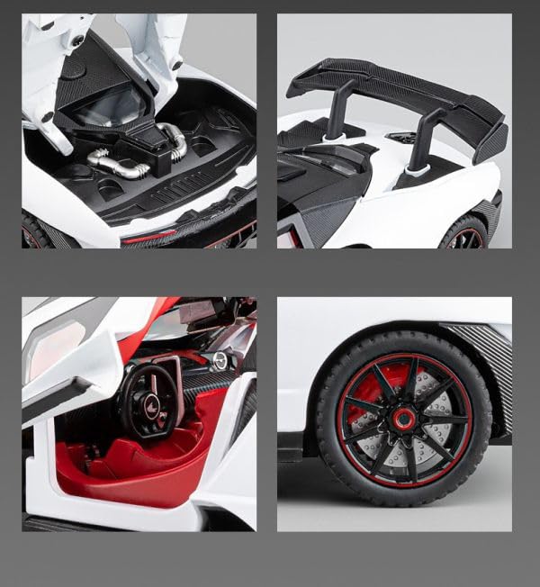 1:24 scale Supercar Die-Cast Model – Mclaren White & Black Edition