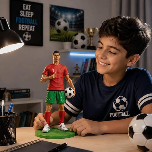 Ronaldo Action Figure With Mini Football And Stand.