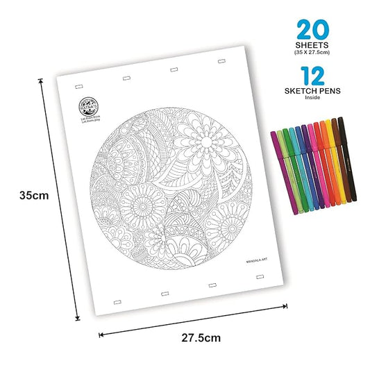 Mandala Art Colouring Kit| Art & Craft Creative Colouring Fun for All Ages.