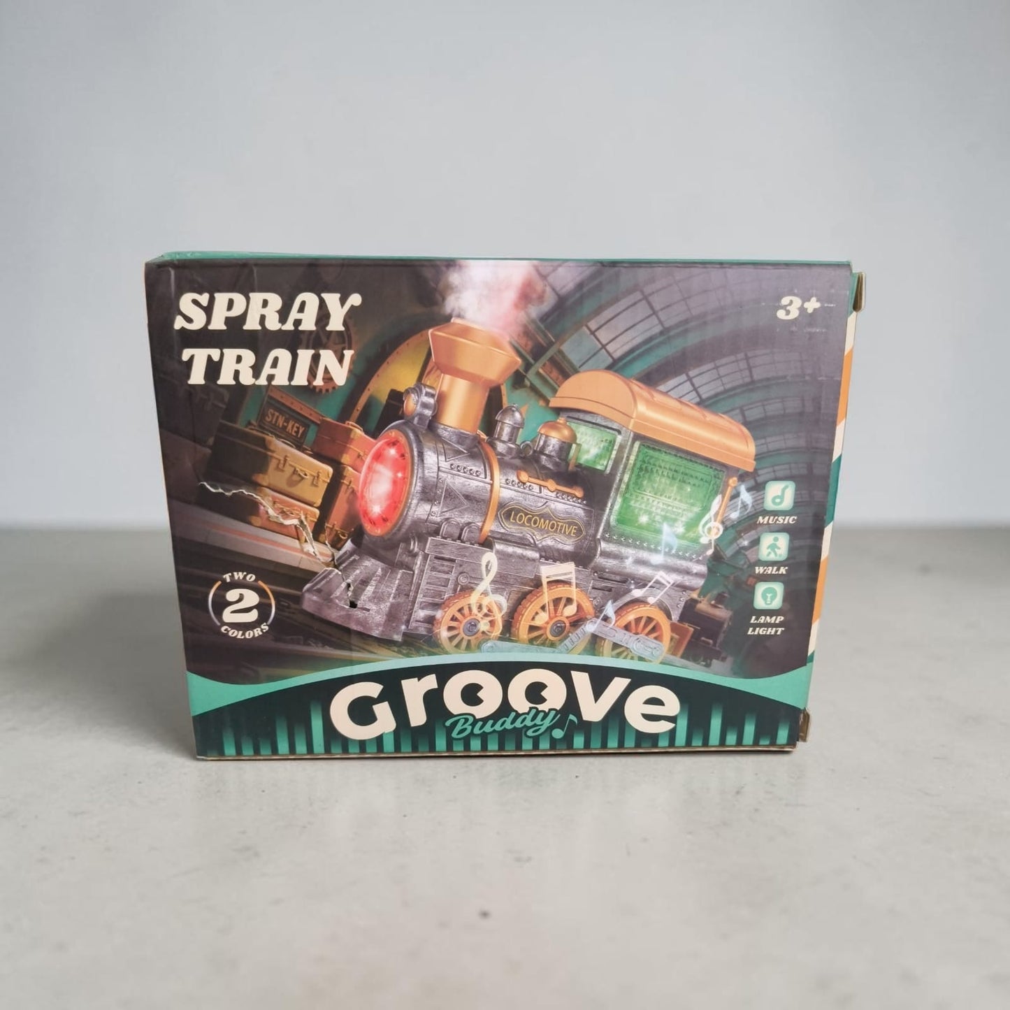 Groove Buddy Spray Train – Musical Steam Engine Toy with Lights & Mist Effect