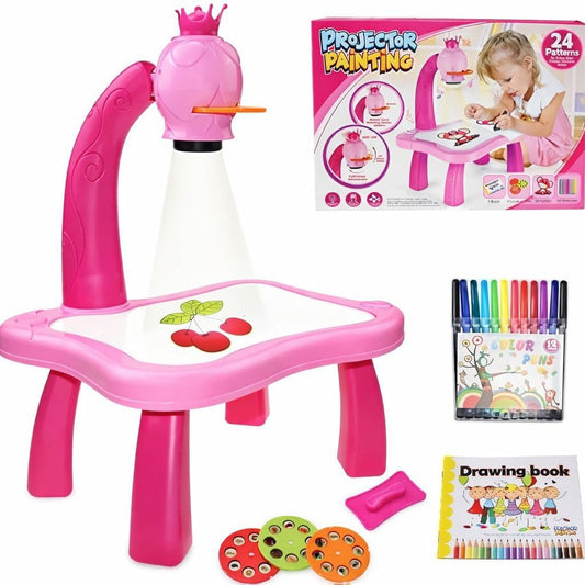 Educational Drawing Projection Table Toy Set for Kids - Creative Tracing Learning Projector Desk