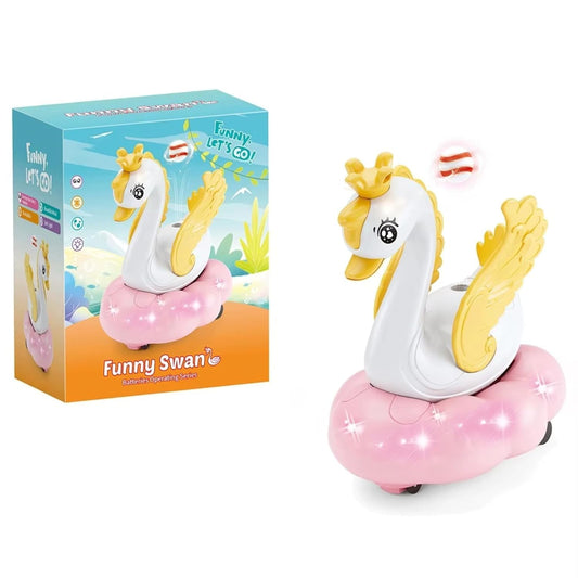 Musical Swan with Blowing Ball | Flashing Lights & Music | bump & Go