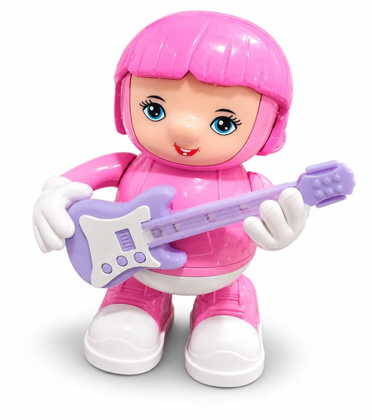 Girl Rock Star Musical Dancing Doll with Guitar, Flashing Lights & Swing Action