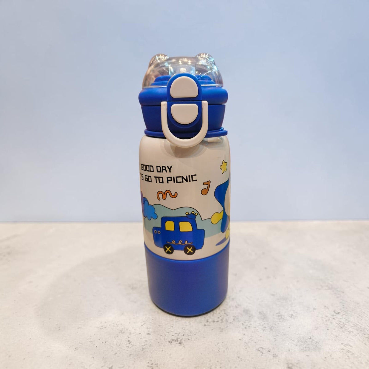 Cute Cartoon Water Bottle with 3D Lid - 450 ML