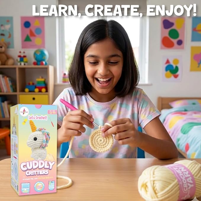 Cuddly Critters Crochet Kit – Unicorn!