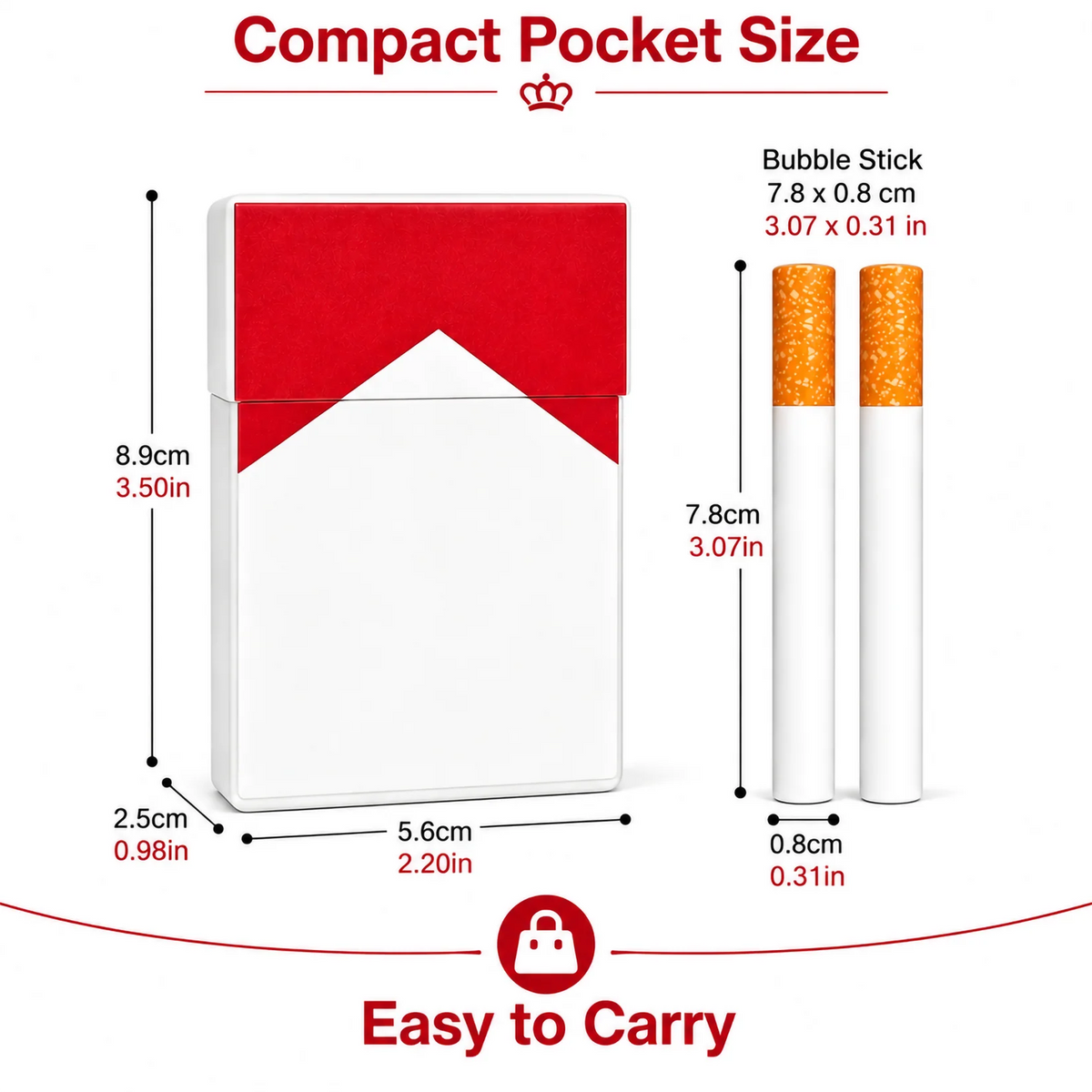 Prank Cigarette Box Bubble Blower Toy Set | Filter Cigarette