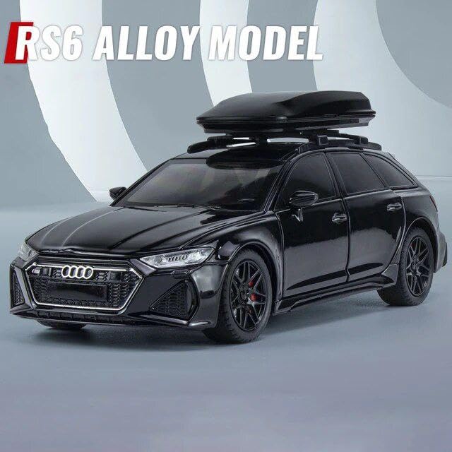 1:24 Audi RS6 Avant Die-Cast Car – Pullback Toy with Lights, Music & Openable Doors