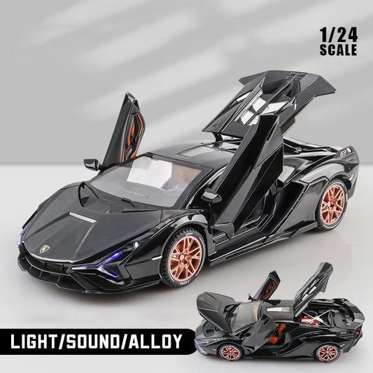 1:24 scale Lamborghini-Inspired Die-Cast Supercar Model – Black Edition
