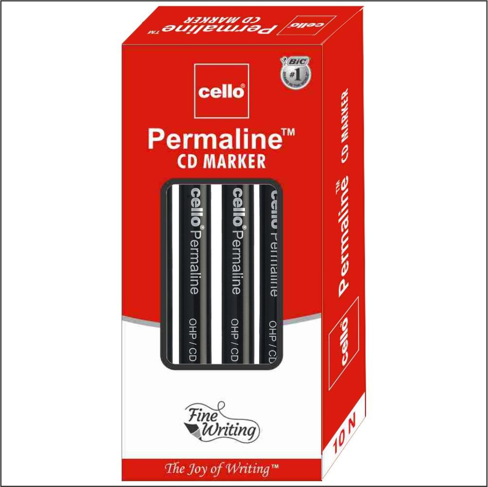 Cello Permaline Permanent Marker - Pack of 1 (Black)