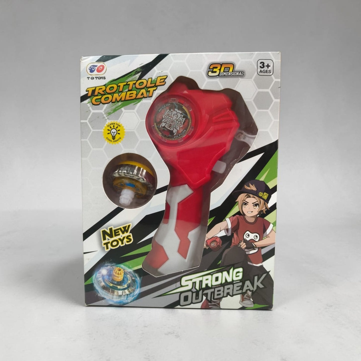 Trottole Combat Spinning Top Launcher Set | Battle Top Toy with Ripcord Launcher for Kids 3+
