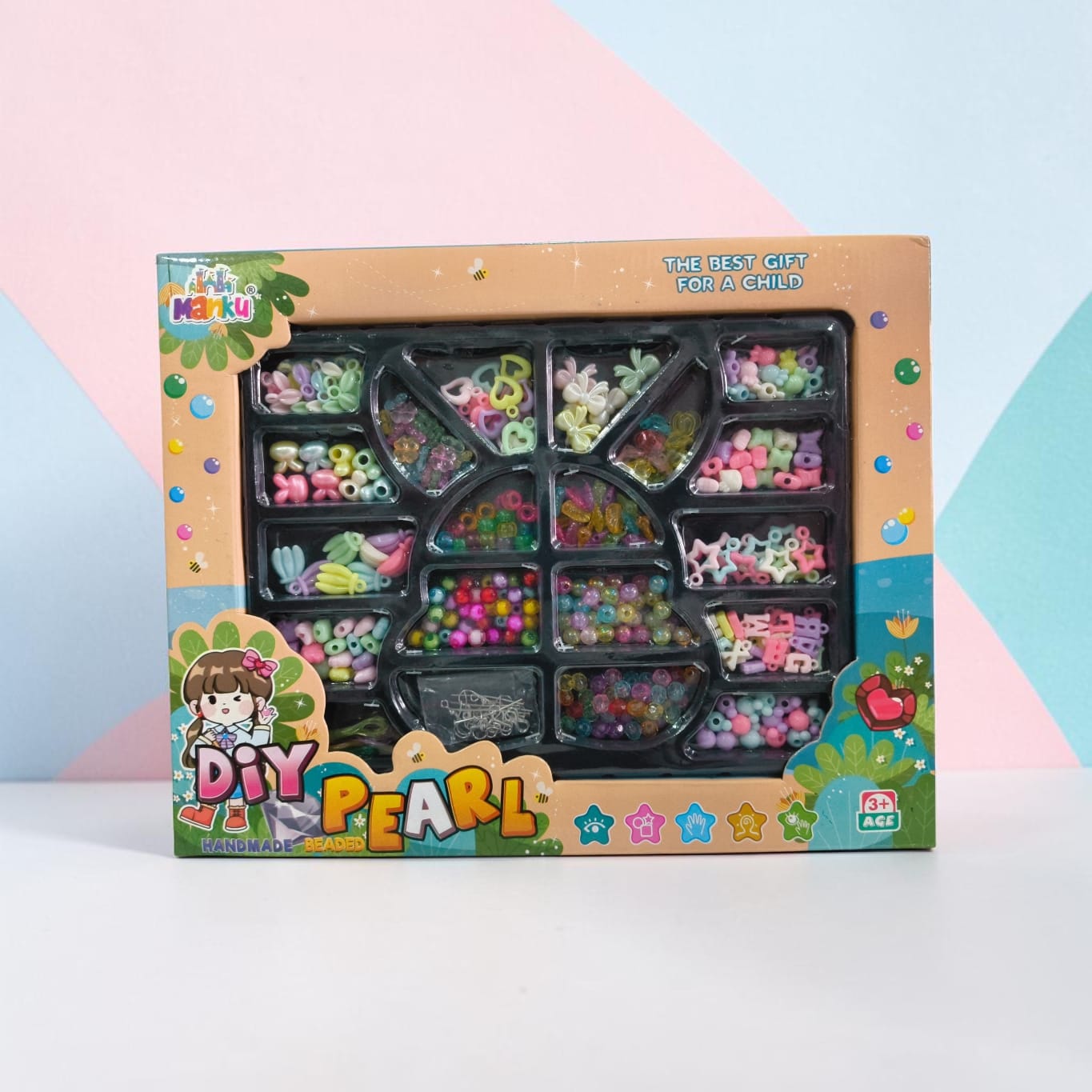 DIY Pearl Bead Jewelry Making Kit for Kids | Creative Bracelet & Necklace Craft Set