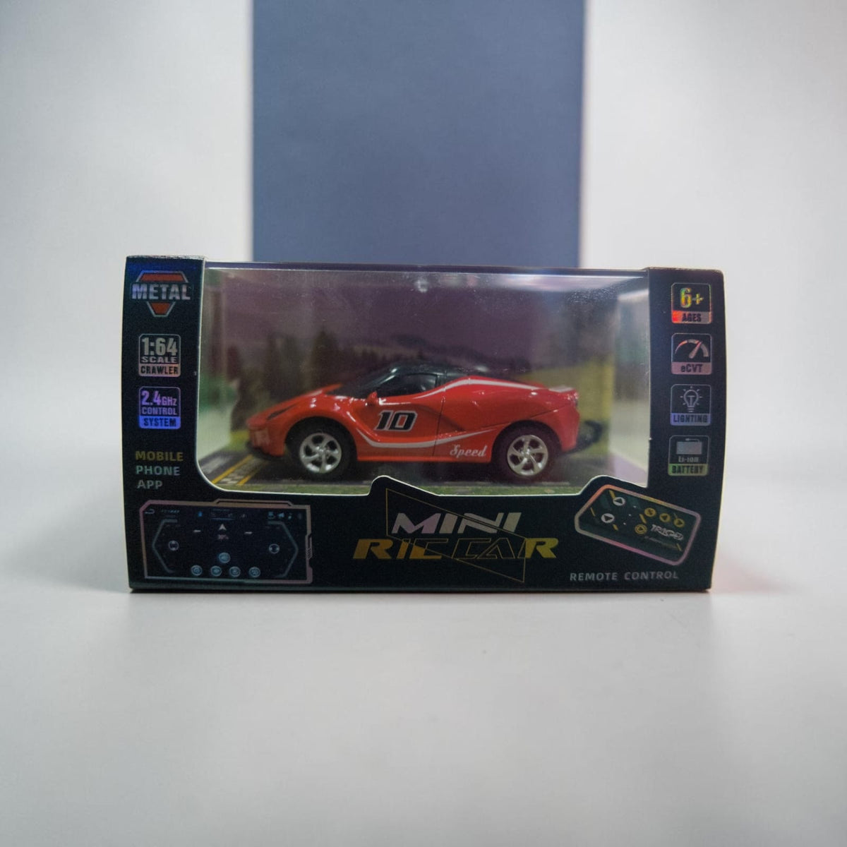 1:64 Mini RC Sports Racing Car - Red