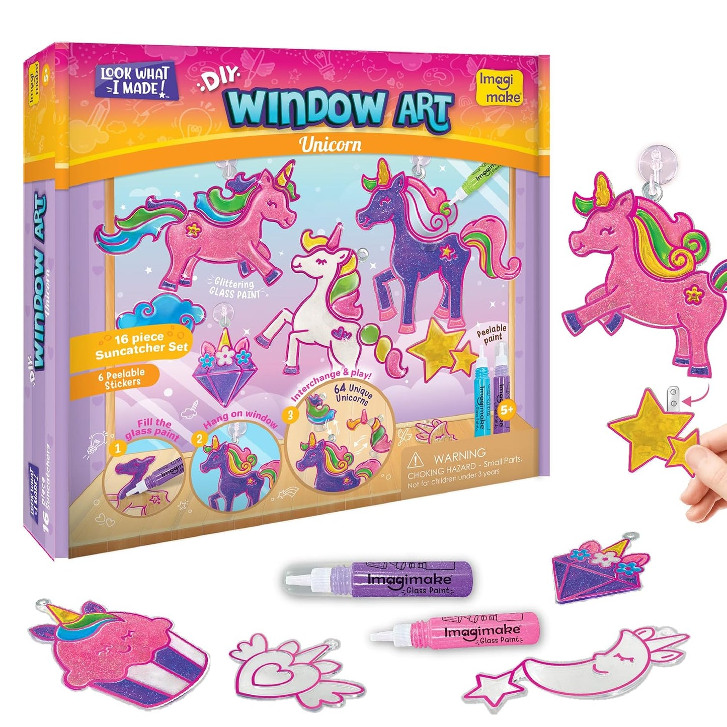Window Art Unicorn | Glass Painting Kit for Girls | DIY