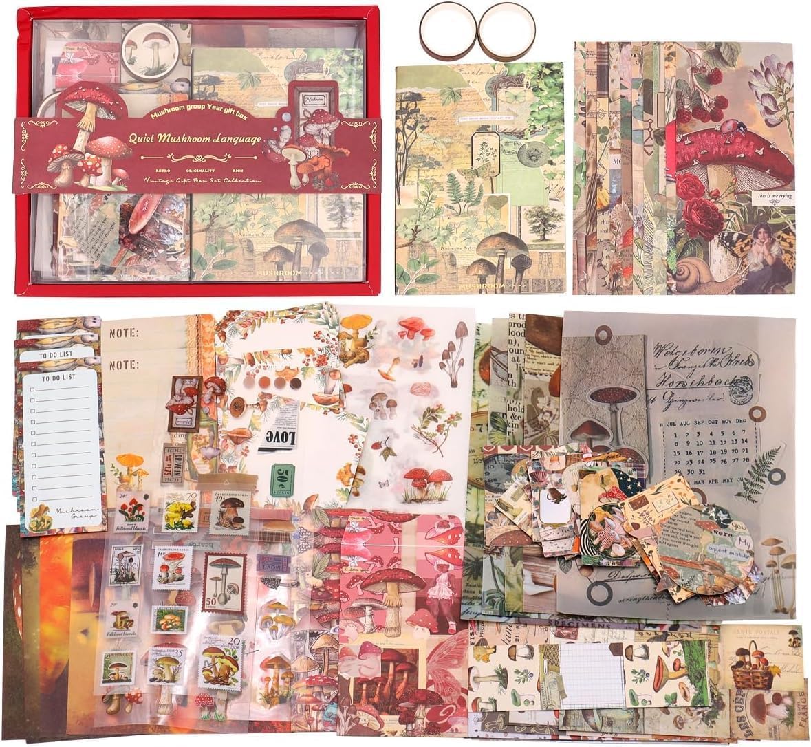 Mushroom Chronology Vintage Journal Kit For Girls.