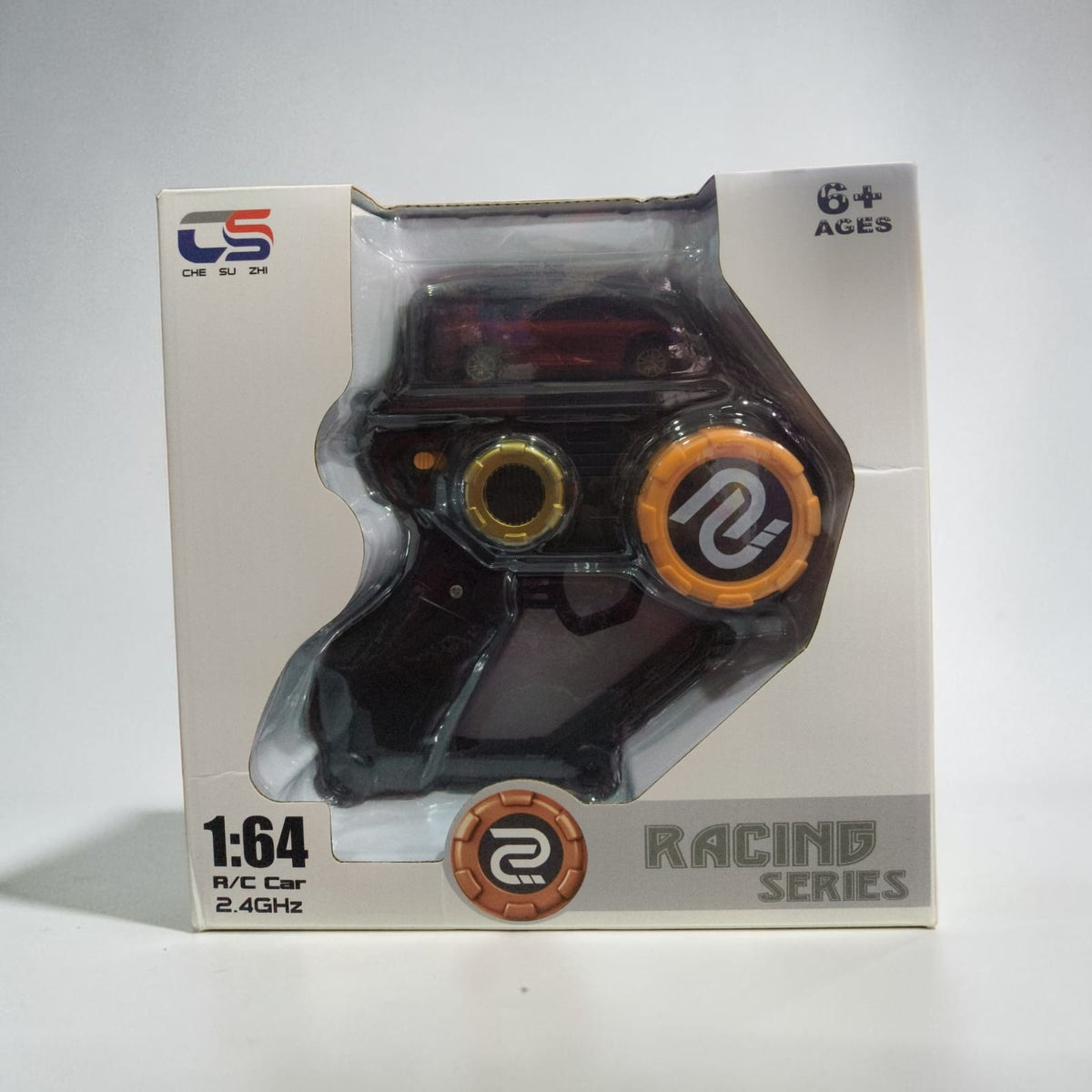 1:64 Mini RC Racing Car with 2.4GHz Remote Control - Black and Red