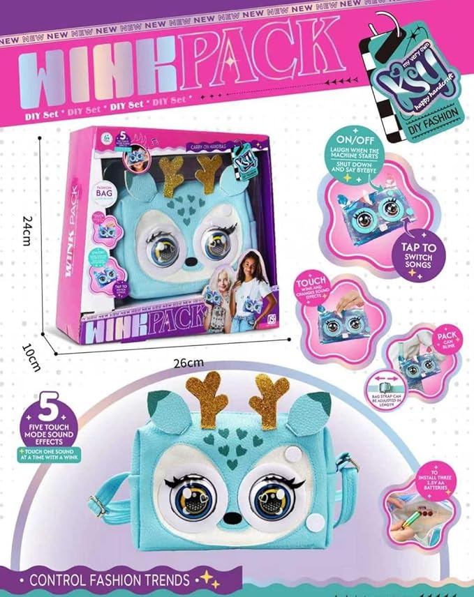 Wink Pack Musical Deer Handbag – Interactive Fashion Purse for Kids