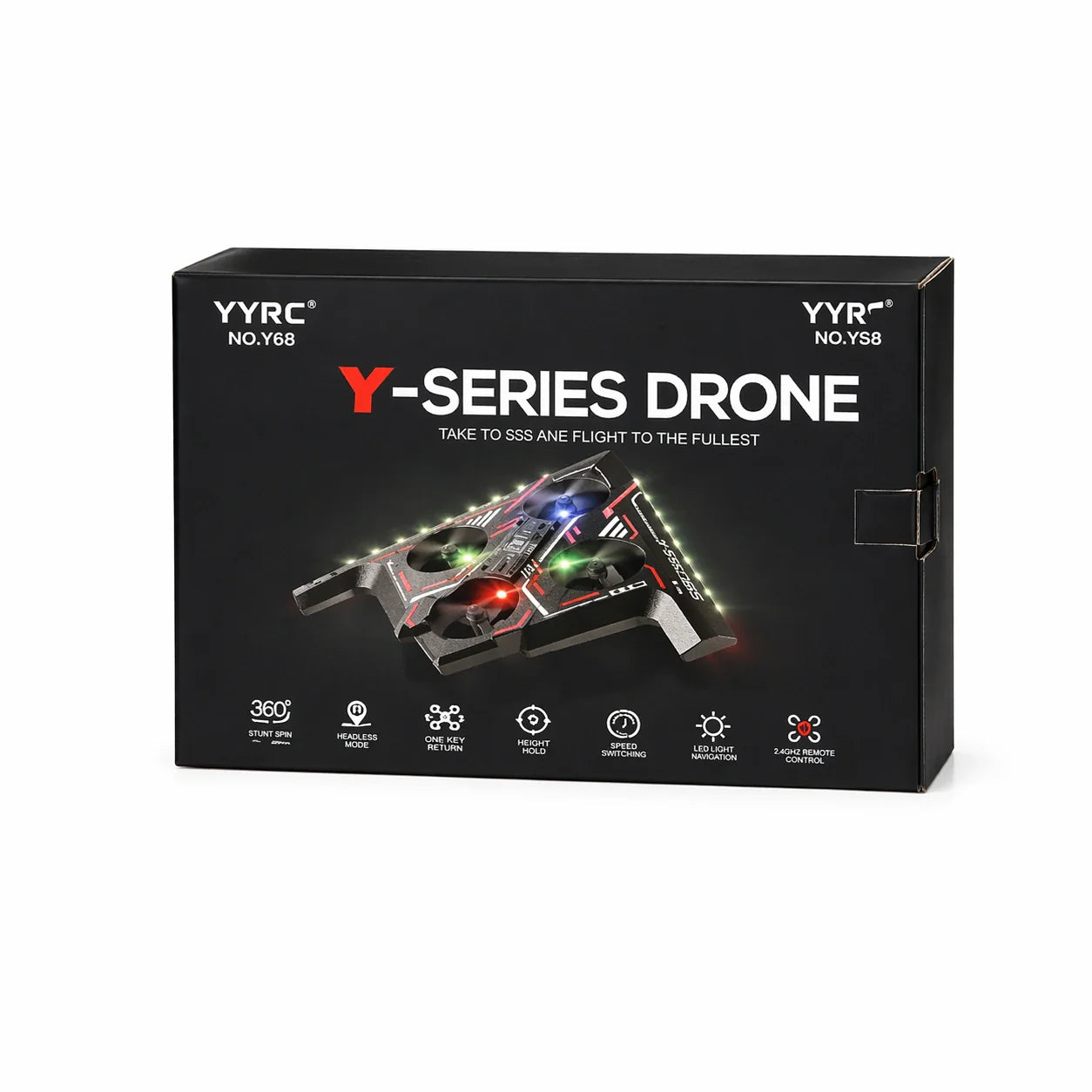 Y-Series Mini RC Drone with 2.4GHz Remote Control, LED Lights & 360° Stunt Spin