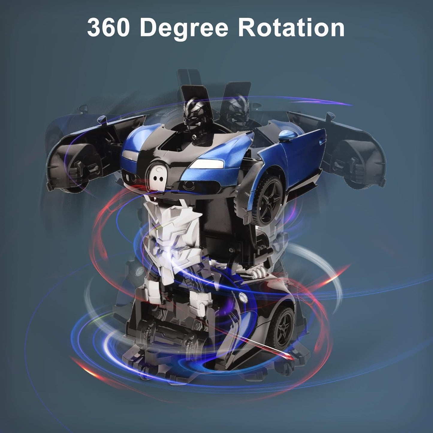 Transform Robot Remote Control Car with Cool Spray (Blue)