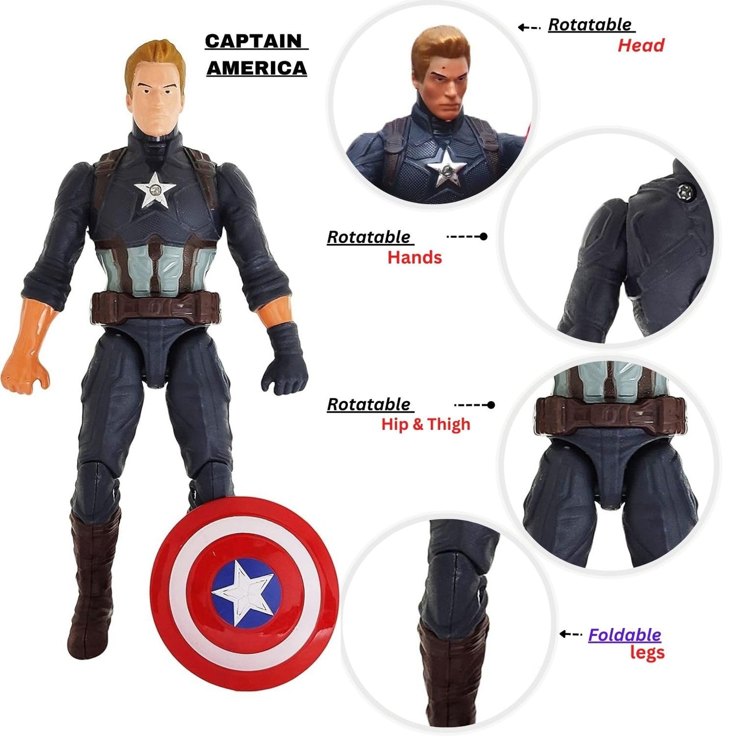Superhero Action Figure With Lights (1 Piece)
