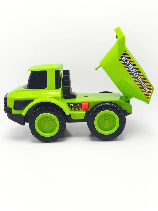 Construction Vehicle Friction Dumper Toy for Kids (GREEN ) – Push & Go Truck Toy for Boys & Girls – Durable, Non-Riding, Educational Playset for Toddlers & Children