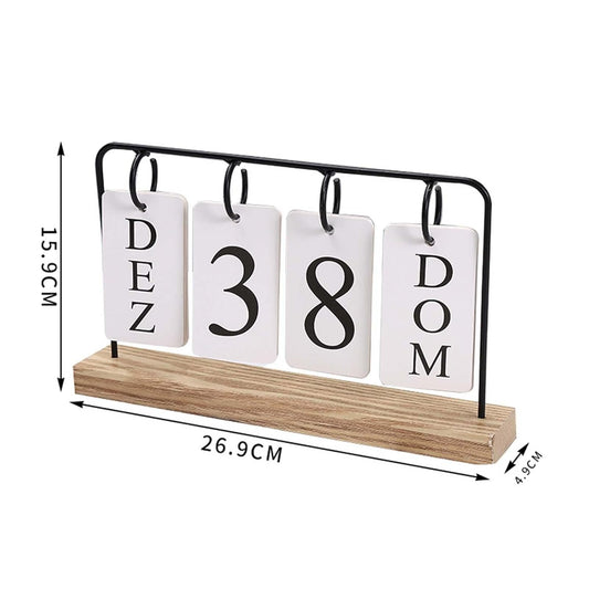 Wooden Base Standing Calendar (Pack of 1)