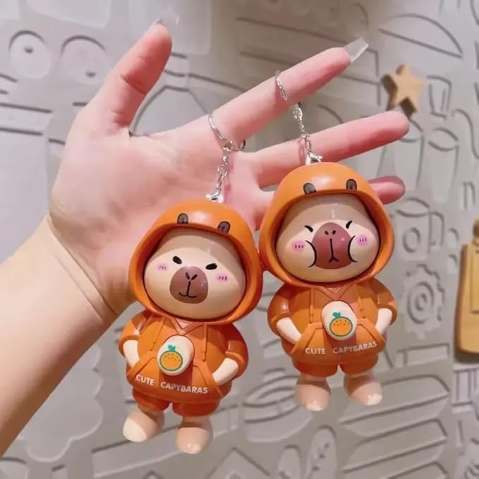 Assorted Face Changing Toy Key Holder Cartoon Character Keychain for Gift and Decor Purpose