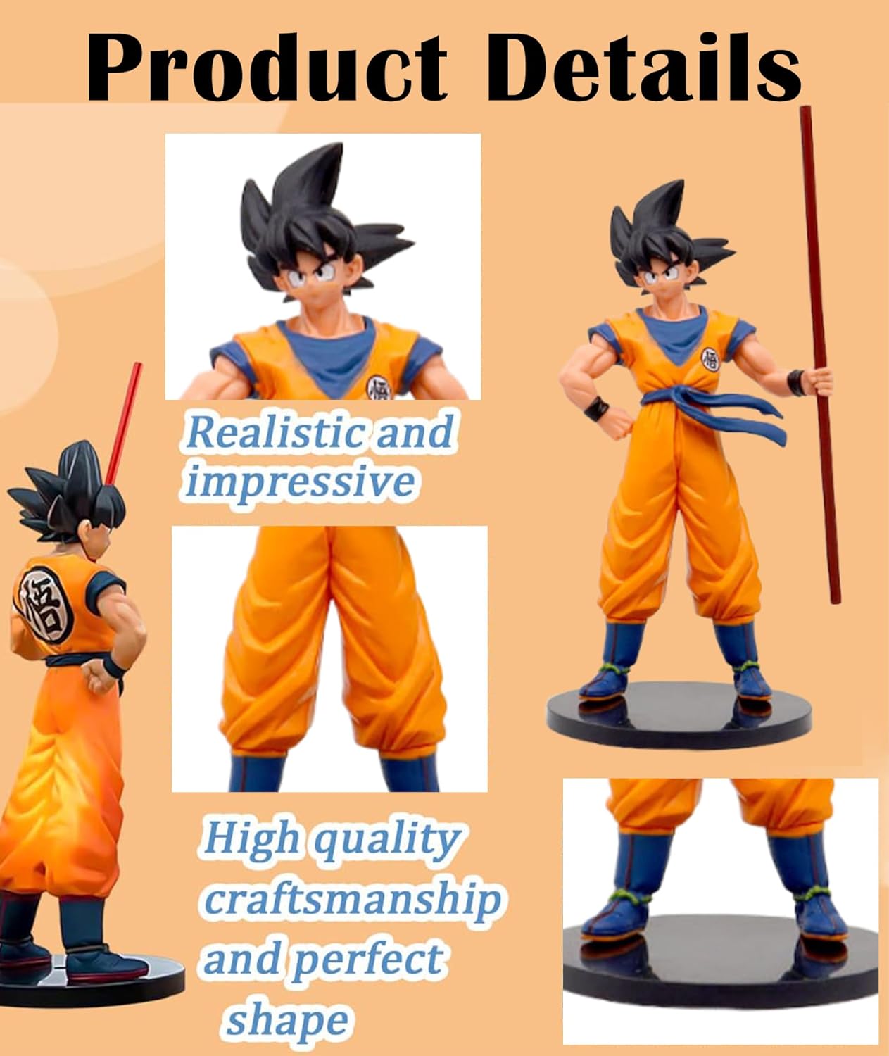 Goku Action Figurine Toy for Kids and Adults.