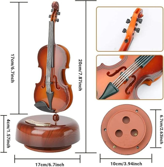Creative Guitar Music Box 360° Rotating Musical Bass Instrument