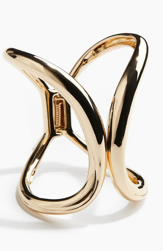 Hinged Cuff Bracelet (Gold)