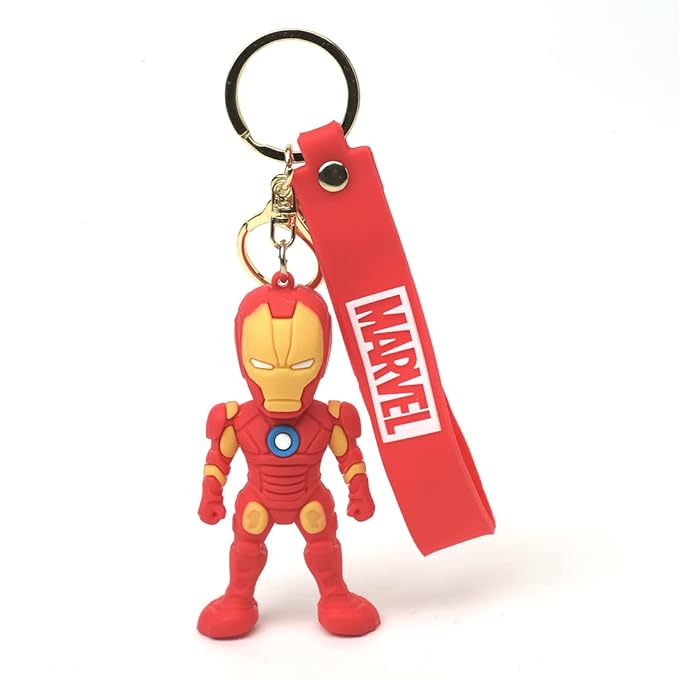 Assorted Iron man Keychain Of Famous Anime Keychain Key chain Rubber Silicone Action Character Key rings! Perfect for Bag Charm,Keychain For Girls, Car, Bike Gifting & Anti-Rust