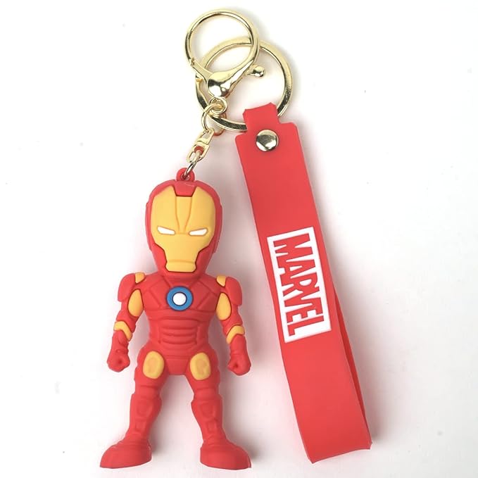 Assorted Iron man Keychain Of Famous Anime Keychain Key chain Rubber Silicone Action Character Key rings! Perfect for Bag Charm,Keychain For Girls, Car, Bike Gifting & Anti-Rust