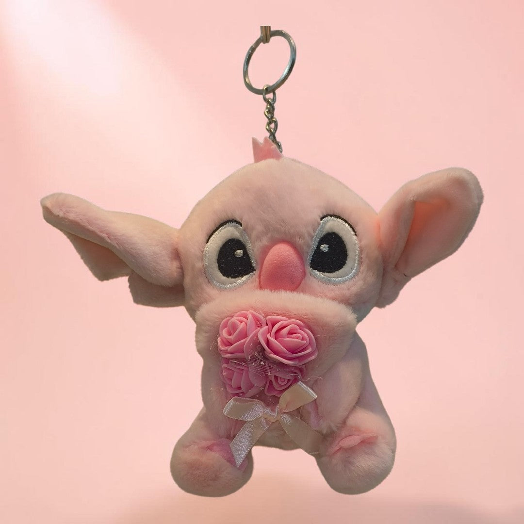Pink Stitch Keychain | Plush Bag Charm - 13CM