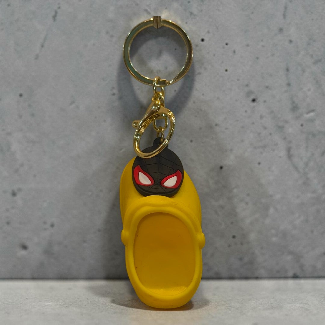 Spiderman Crocs Silicone Character Keychain | Soft Rubber Keyring for Bags & Keys