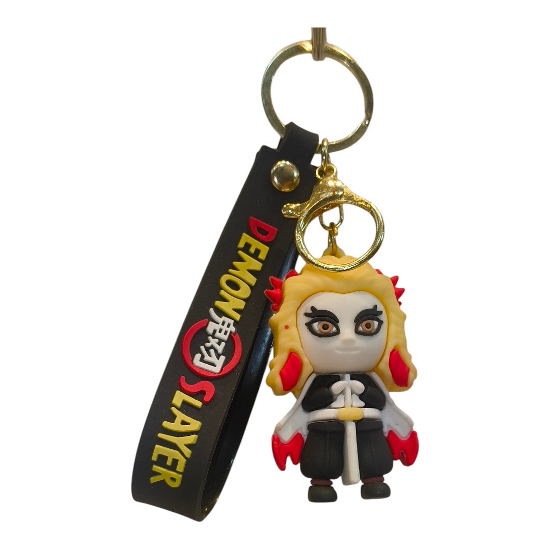 Anime Silicone Character Keychain | Soft Rubber Keyring for Bags & Keys