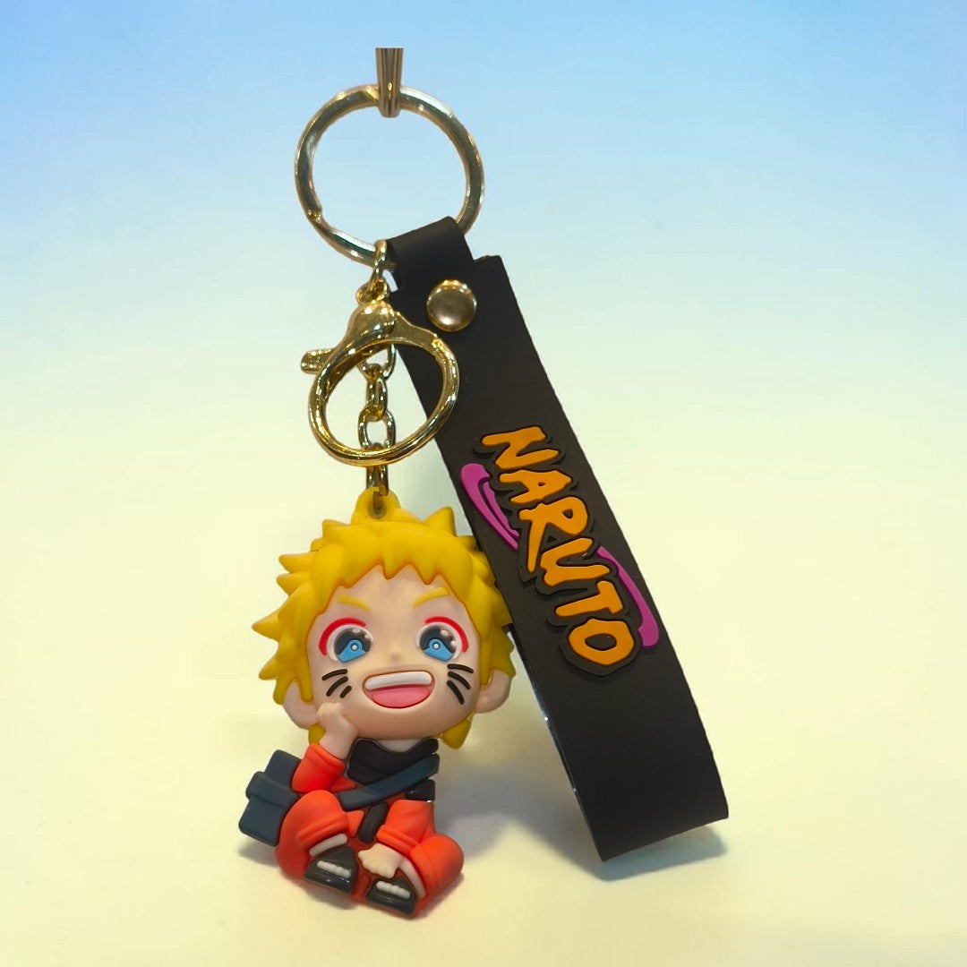 Anime Silicone Character Keychain | Soft Rubber Keyring for Bags & Keys