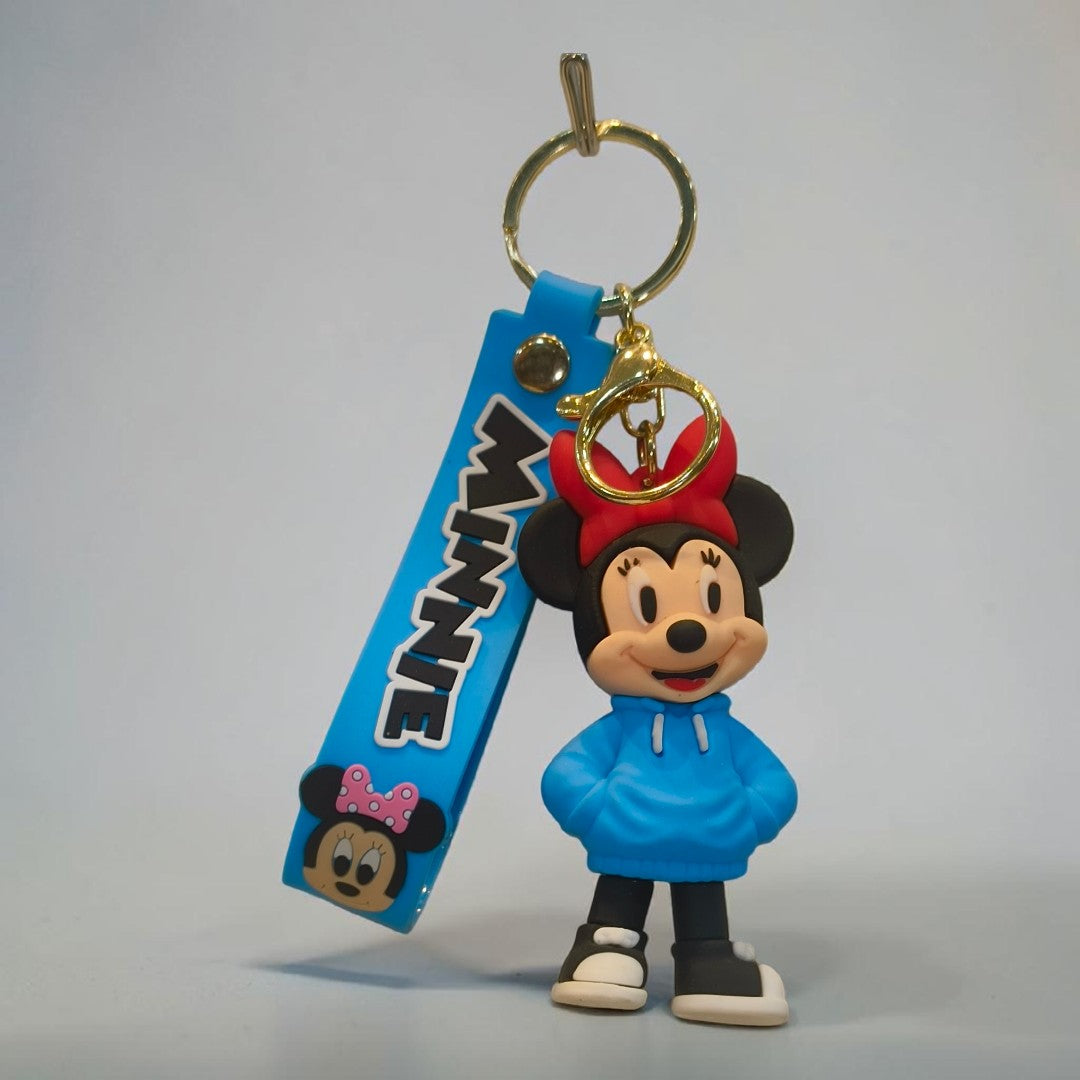 Mickey Mouse Silicone Character Keychain | Soft Rubber Keyring for Bags & Keys