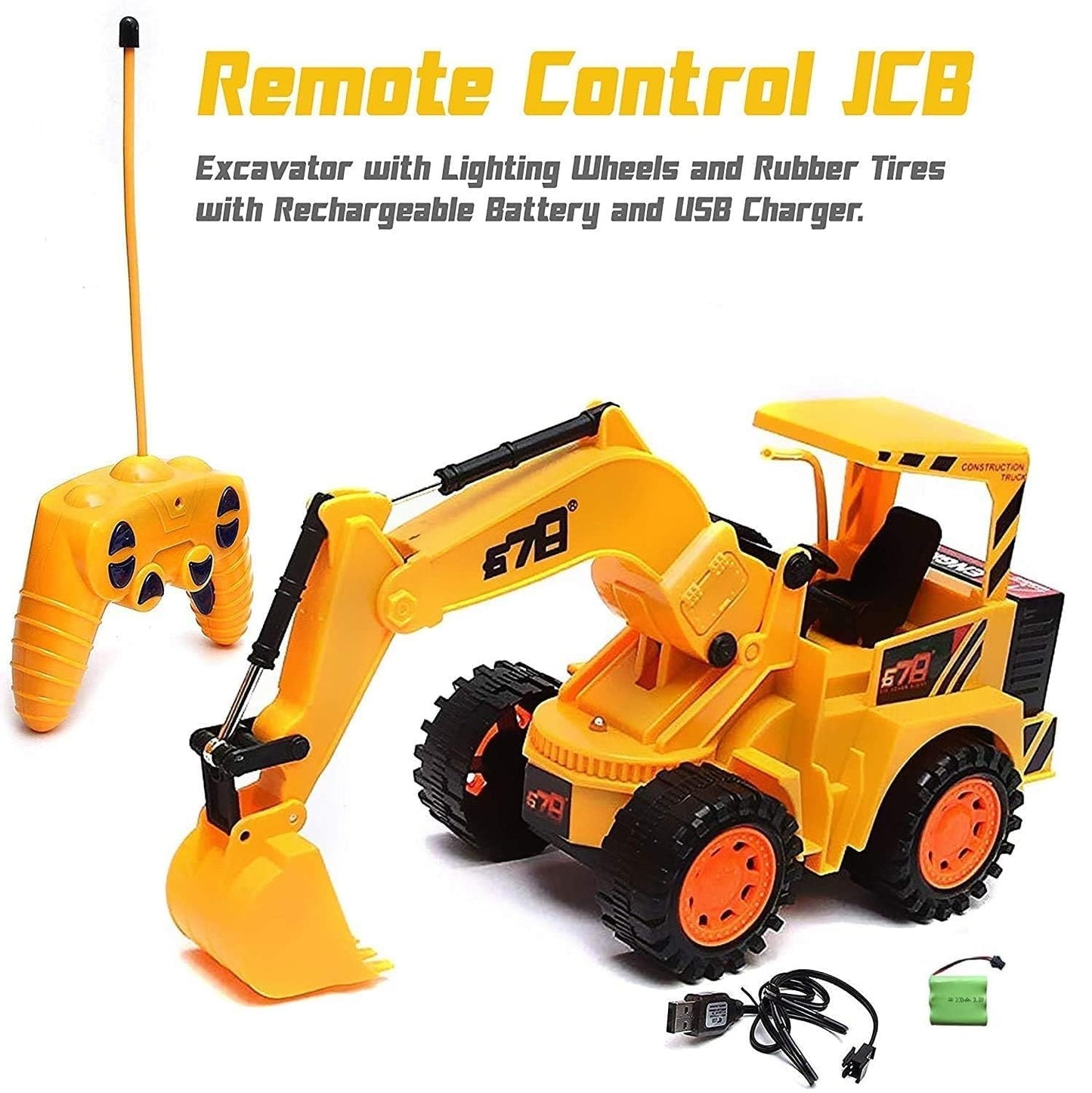 Remote Control LED Construction Toy Truck