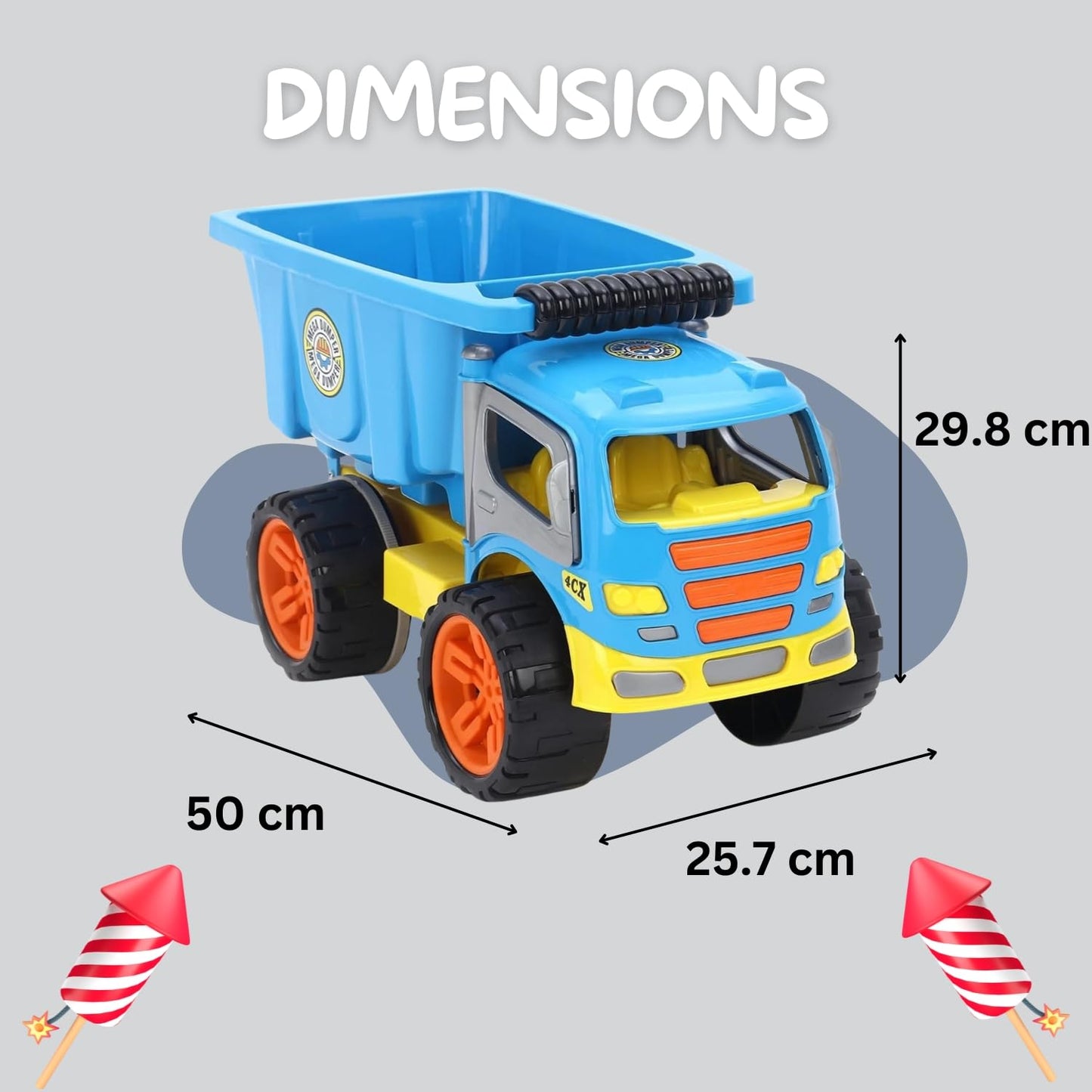 Jumbo Dumper Truck Toy With Openable Doors & Dump for Toddlers | Big Size Vehicle Toy for Kids | BLUE