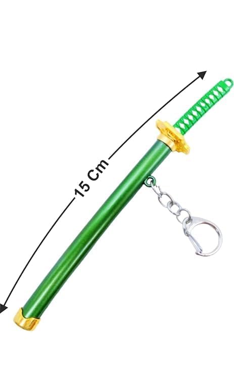 Katana Green 15cm Mini ONE Piece Anime Zoro Mini Katana Sheathed Alloy, Collectible Toy Model, Anime Merchandise - 6inchcha (6inKatana_Z3)