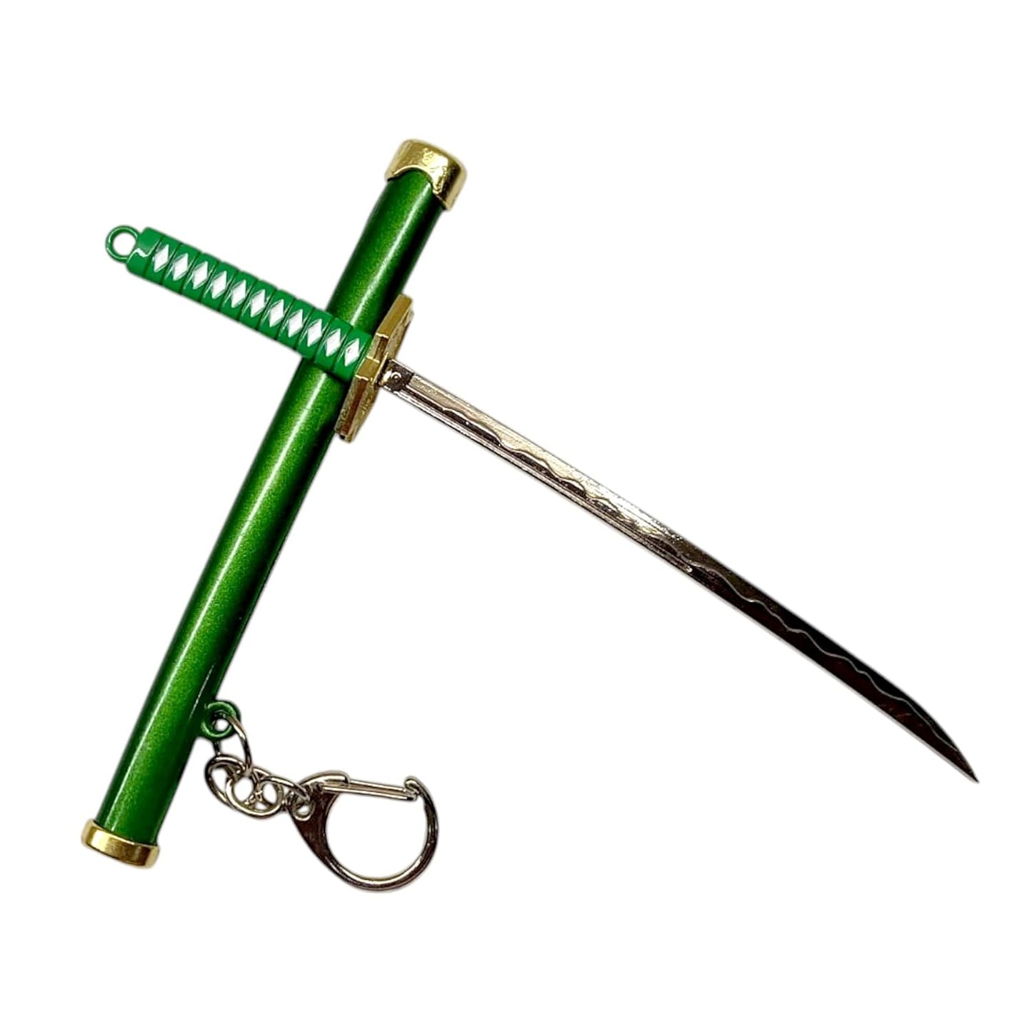 Katana Green 15cm Mini ONE Piece Anime Zoro Mini Katana Sheathed Alloy, Collectible Toy Model, Anime Merchandise - 6inchcha (6inKatana_Z3)