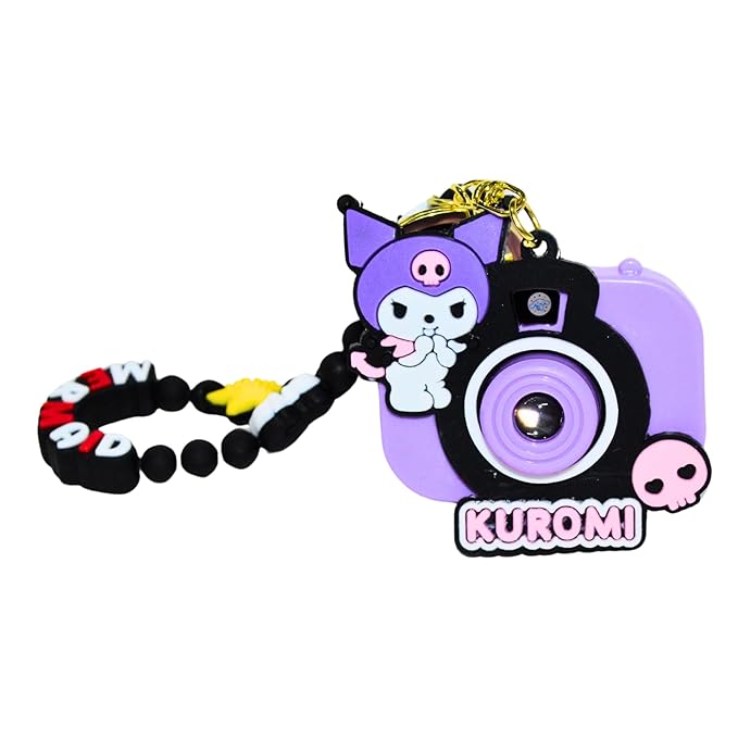 Mini Camera Keychain Toy with LED Projector – Cute Cartoon Style Mini Camera in Multiple Designs – Realistic Projector Keychain Gift for Kids