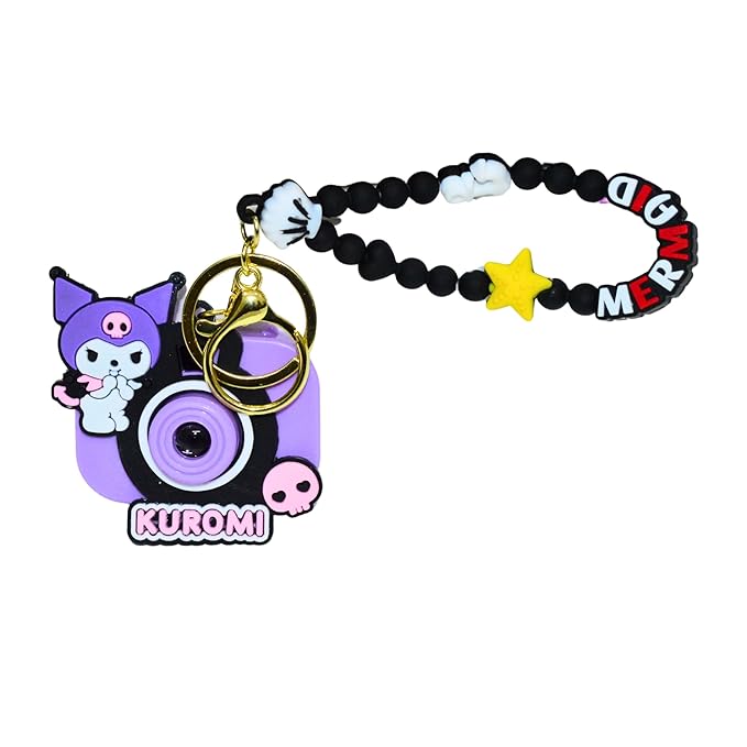 Mini Camera Keychain Toy with LED Projector – Cute Cartoon Style Mini Camera in Multiple Designs – Realistic Projector Keychain Gift for Kids