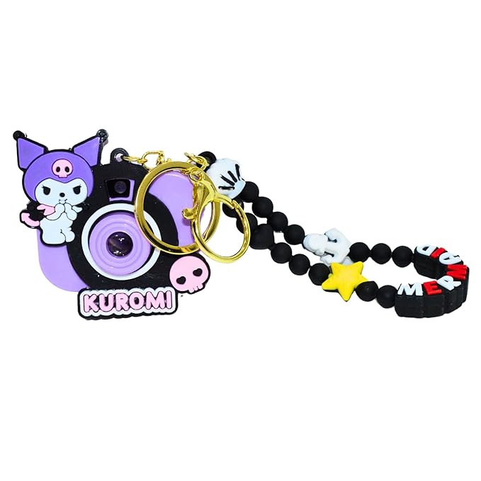 Mini Camera Keychain Toy with LED Projector – Cute Cartoon Style Mini Camera in Multiple Designs – Realistic Projector Keychain Gift for Kids