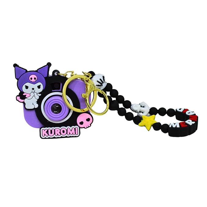 Mini Camera Keychain Toy with LED Projector – Cute Cartoon Style Mini Camera in Multiple Designs – Realistic Projector Keychain Gift for Kids