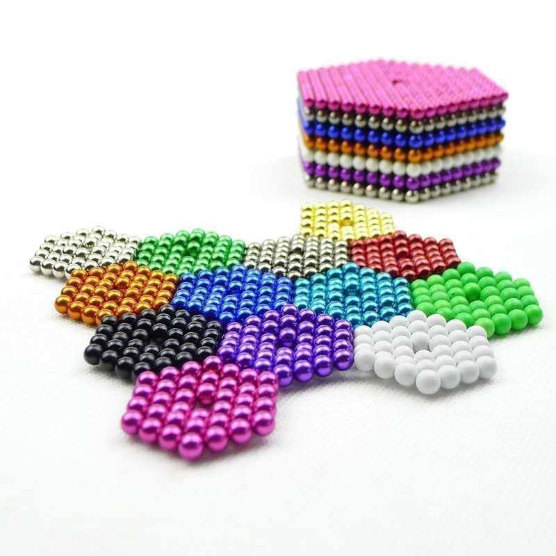 Magnetic Ball Set – 216-Piece 6x6 Colorful Cube Puzzle Toy (5mm, 8 Colors)