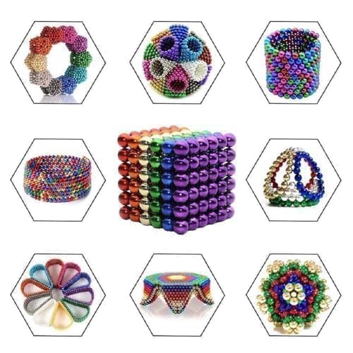 Magnetic Ball Set – 216-Piece 6x6 Colorful Cube Puzzle Toy (5mm, 8 Colors)
