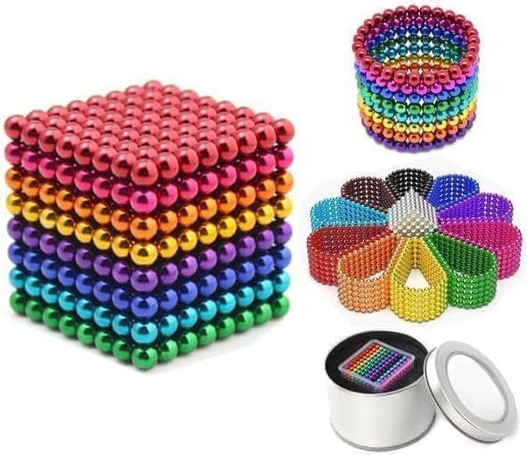 Magnetic Ball Set – 216-Piece 6x6 Colorful Cube Puzzle Toy (5mm, 8 Colors)