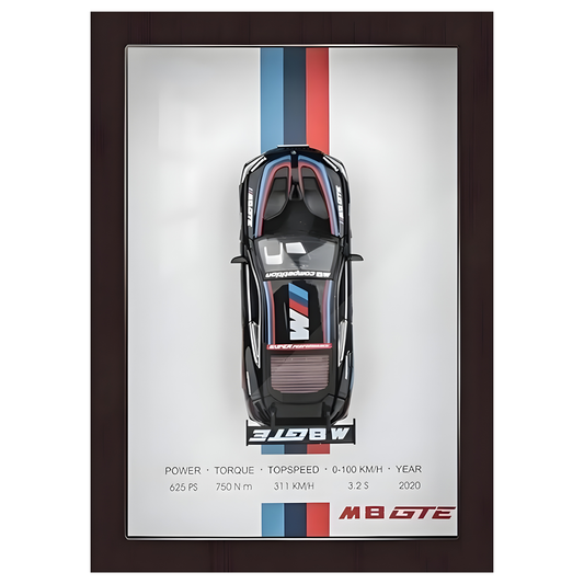 3D Supercar Wooden Frame – Luxury Car Wall Decor/ Collectibles