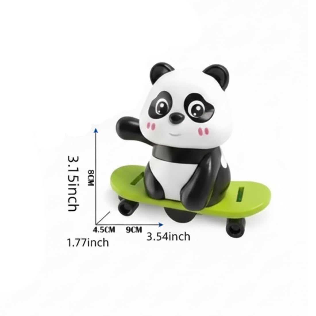 Panda Skateboard Rolling Toy